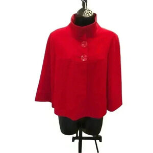 SANDRO Petite Red Cape Jacket - size Medium